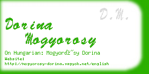 dorina mogyorosy business card